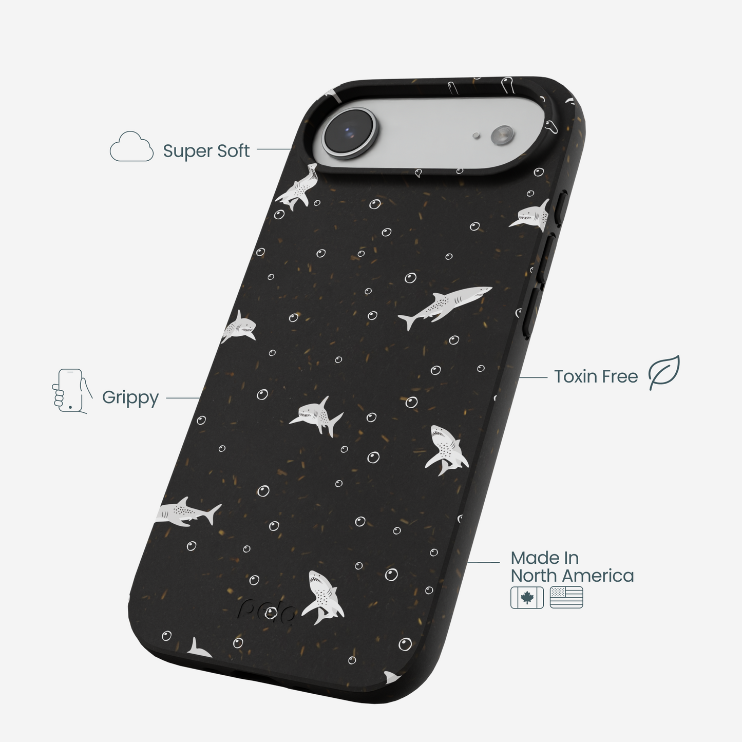 Black Lil Sharks iPhone Air Case