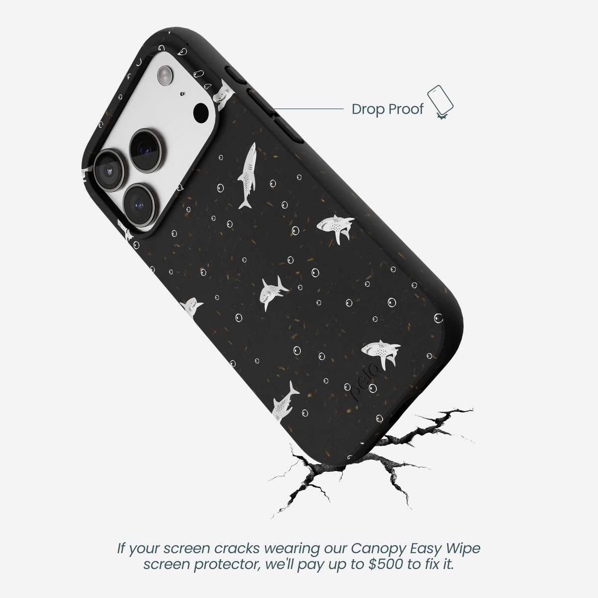 Black Lil Sharks iPhone 17 Pro Case