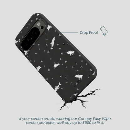 Black Lil Sharks Google Pixel 10/10 Pro Case
