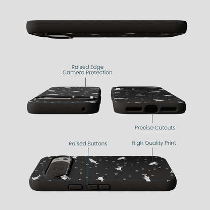 Black Lil Sharks Google Pixel 10/10 Pro Case