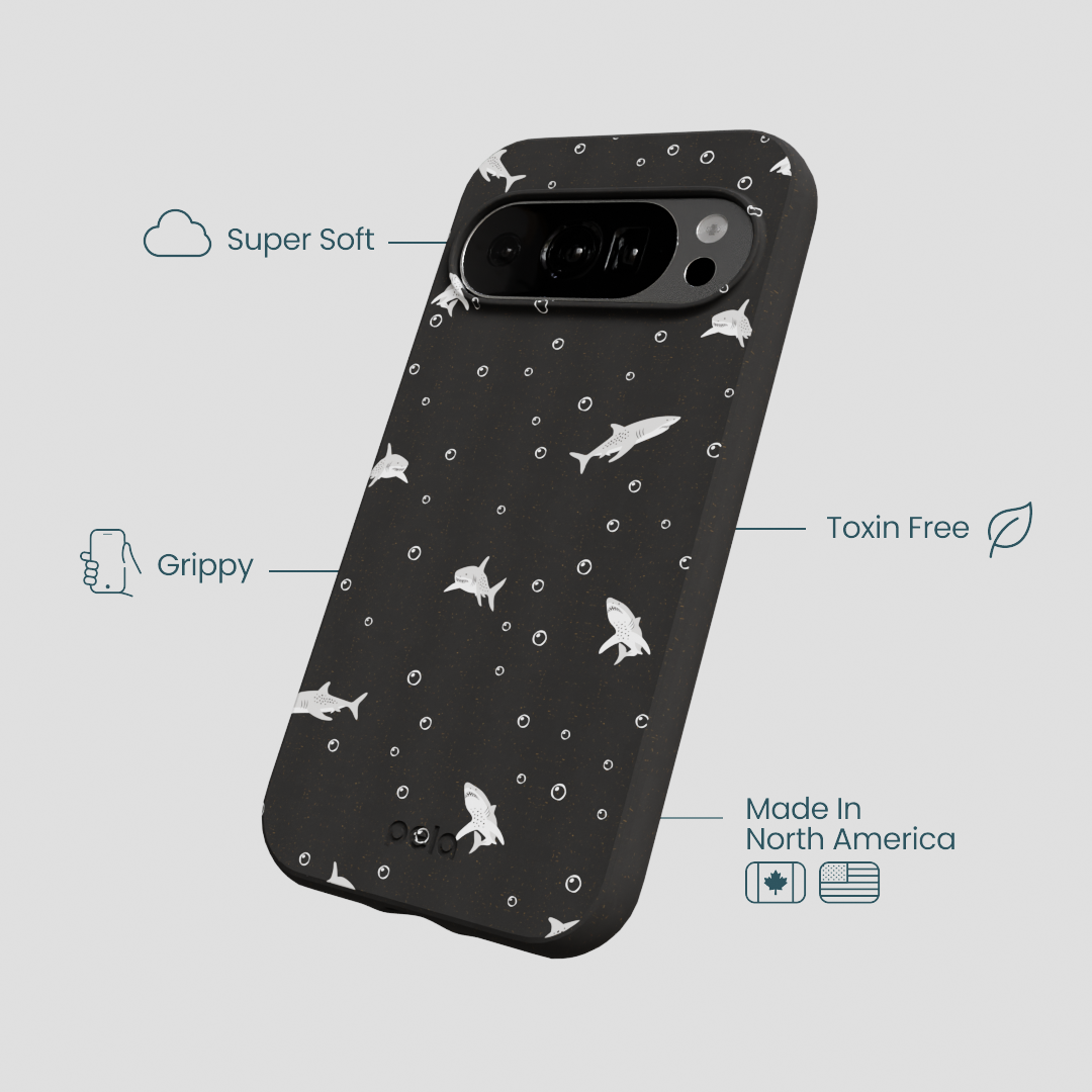 Black Lil Sharks Google Pixel 10/10 Pro Case