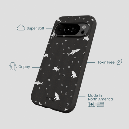 Black Lil Sharks Google Pixel 10/10 Pro Case