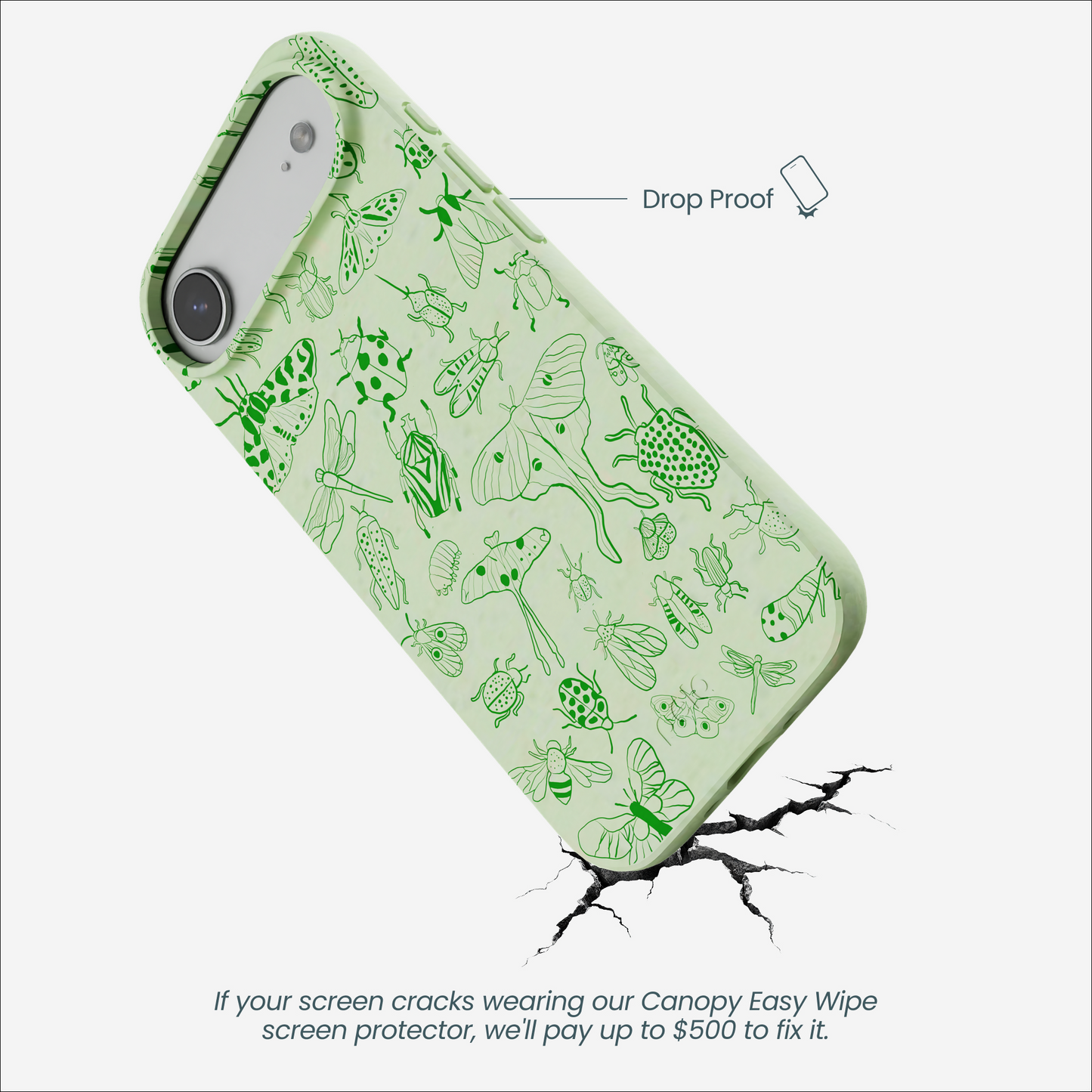 Sage Green Linear Entomology iPhone Air Case