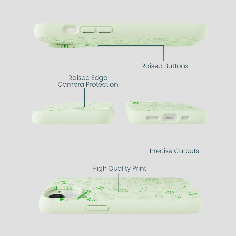 Sage Green Linear Entomology iPhone 16e/17e Case