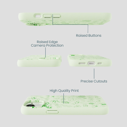 Sage Green Linear Entomology iPhone 16e/17e Case
