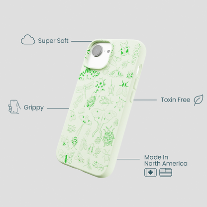 Sage Green Linear Entomology iPhone 16e/17e Case