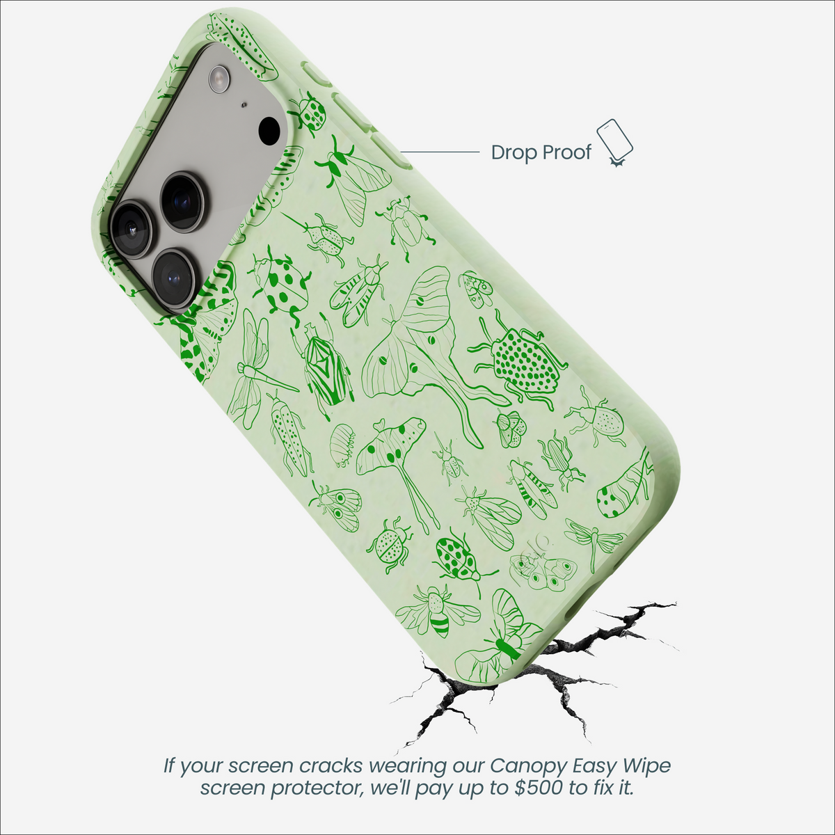 Sage Green Linear Entomology iPhone 17 Pro Max Case