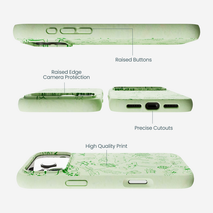 Sage Green Linear Entomology iPhone 17 Pro Max Case
