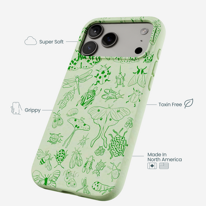 Sage Green Linear Entomology iPhone 17 Pro Max Case