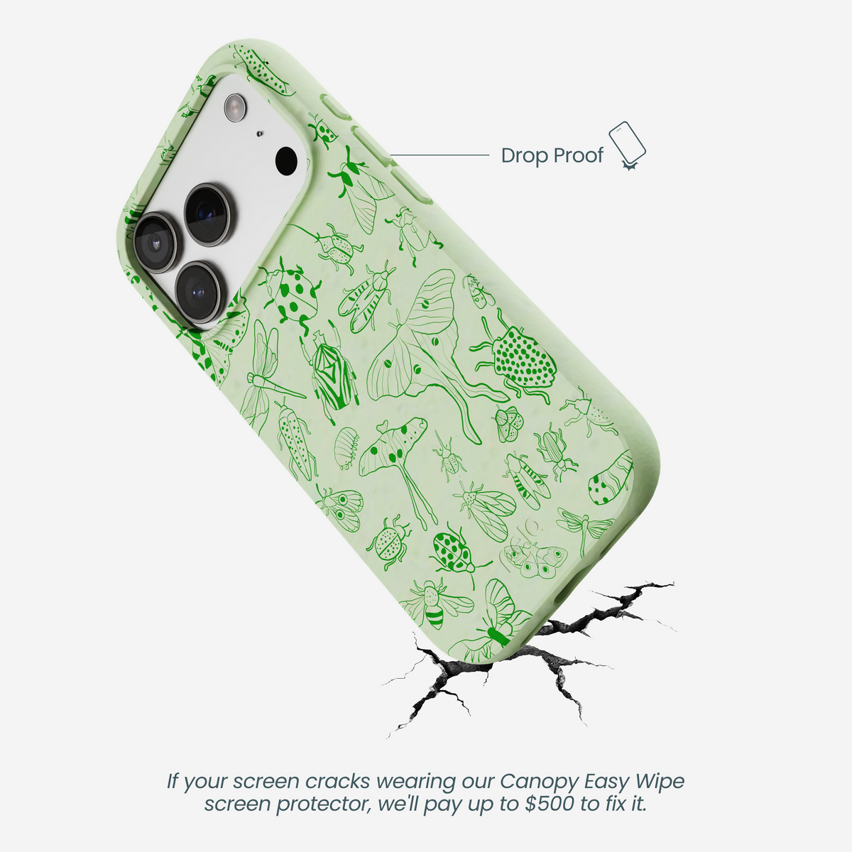 Sage Green Linear Entomology iPhone 17 Pro Case