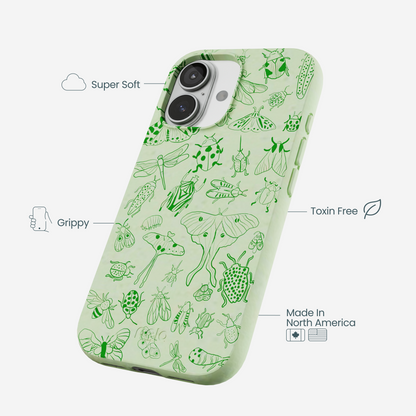Sage Green Linear Entomology iPhone 17 Case