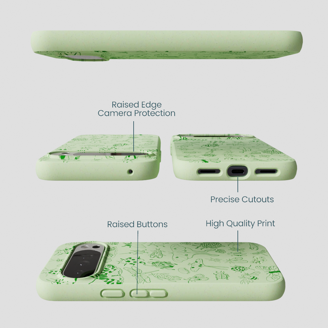 Sage Green Linear Entomology Google Pixel 10 Pro XL Case