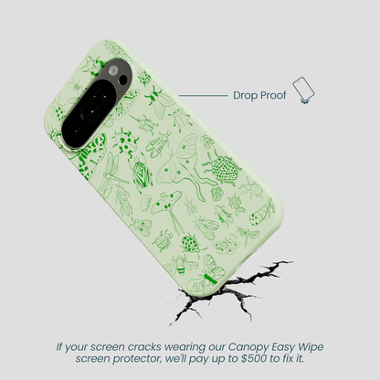 Sage Green Linear Entomology Google Pixel 10/10 Pro Case