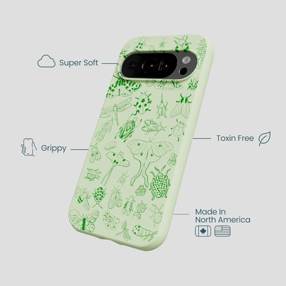 Sage Green Linear Entomology Google Pixel 10/10 Pro Case
