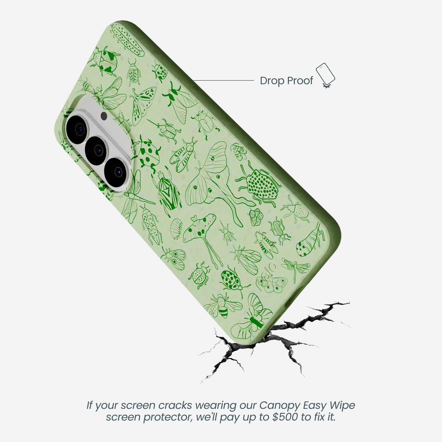 Sage Green Linear Entomology Samsung Galaxy S26 Case