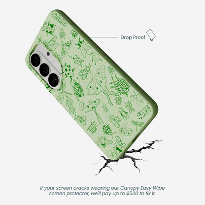 Sage Green Linear Entomology Samsung Galaxy S26 Case