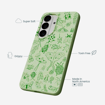 Sage Green Linear Entomology Samsung Galaxy S26 Case