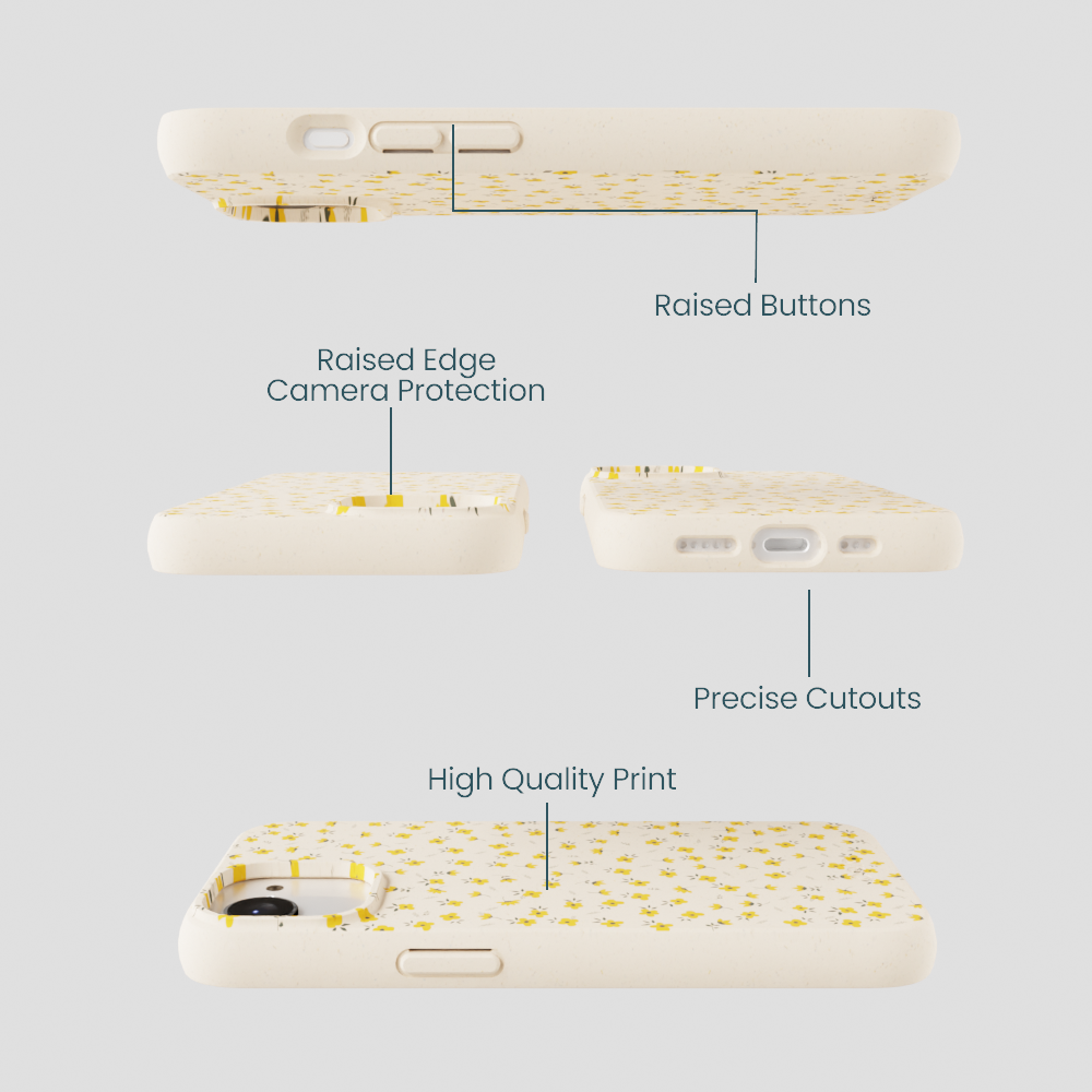 Seashell Little Yellow Flowers iPhone 16e/17e Case