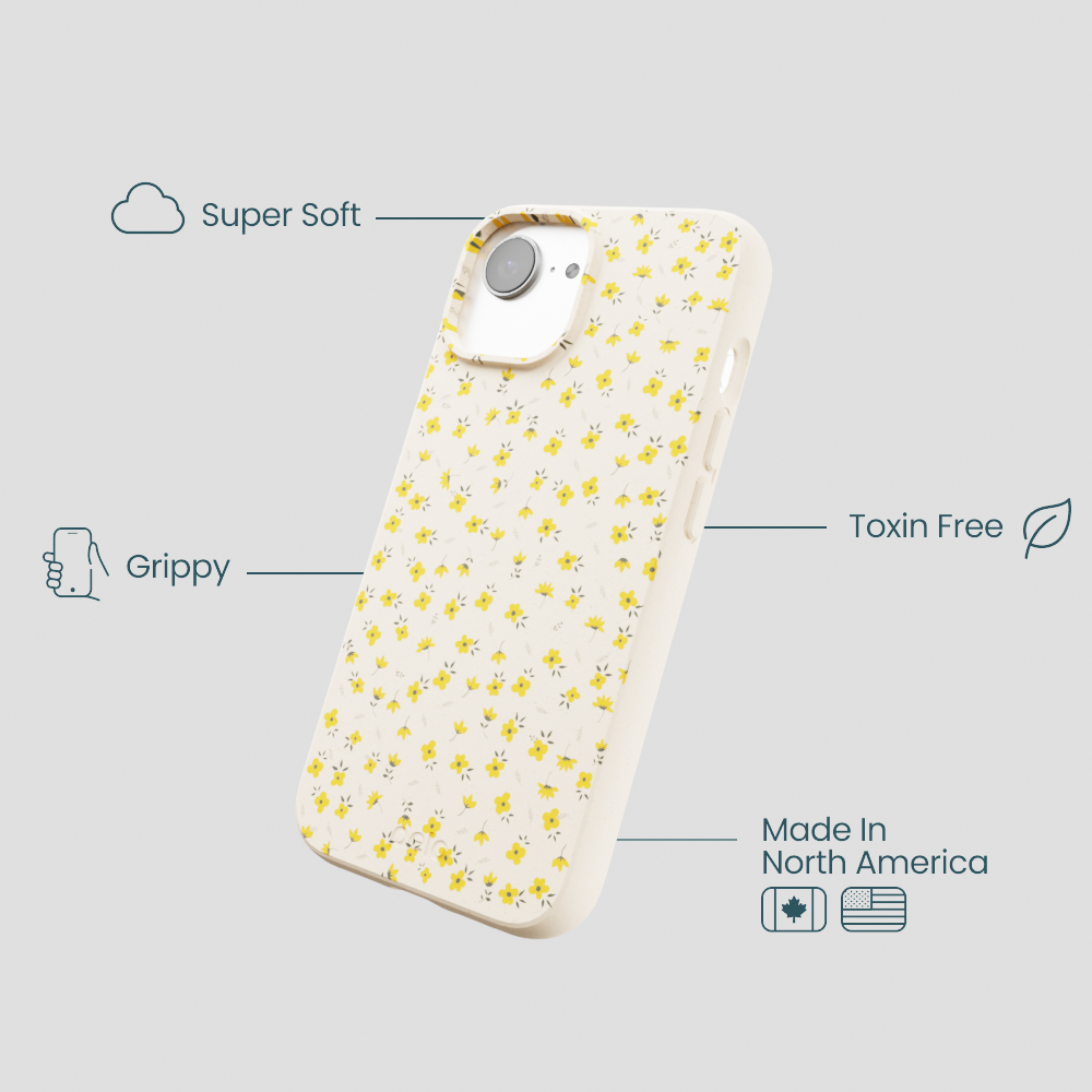 Seashell Little Yellow Flowers iPhone 16e/17e Case