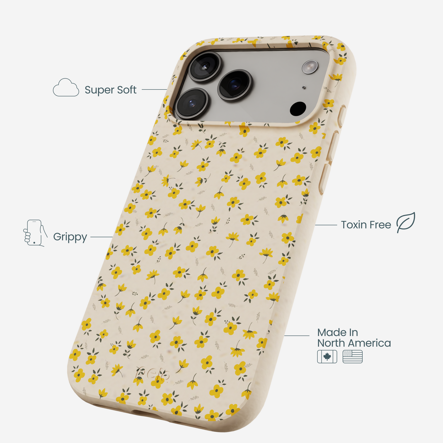 Seashell Little Yellow Flowers iPhone 17 Pro Max Case