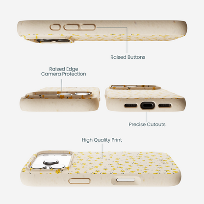 Seashell Little Yellow Flowers iPhone 17 Pro Case