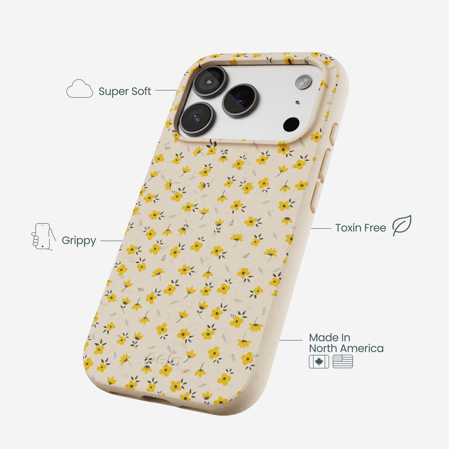 Seashell Little Yellow Flowers iPhone 17 Pro Case