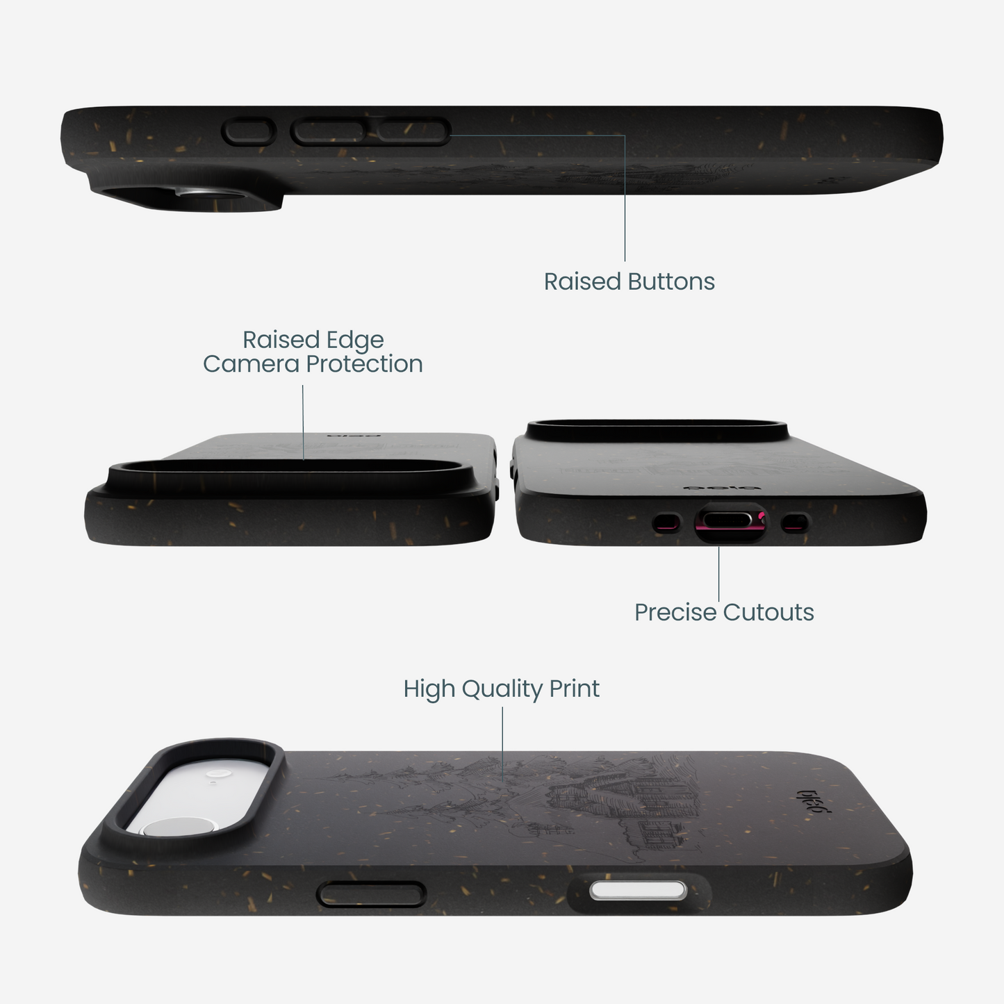 Black Lone Cabin iPhone Air Case
