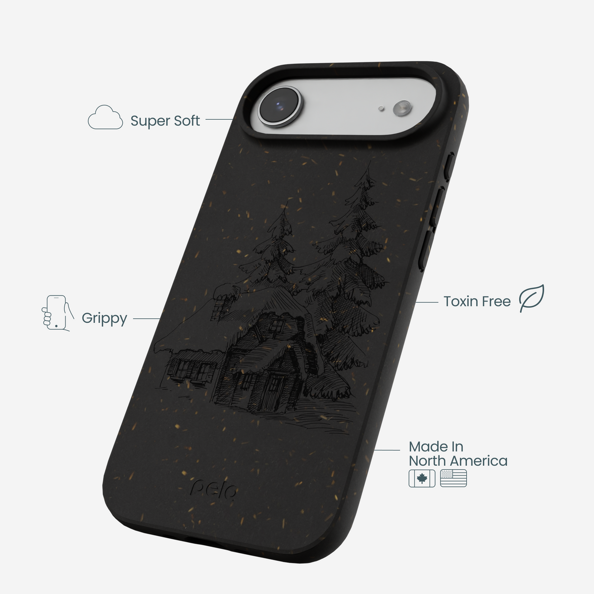Black Lone Cabin iPhone Air Case