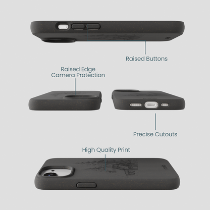 Black Lone Cabin iPhone 16e/17e Case
