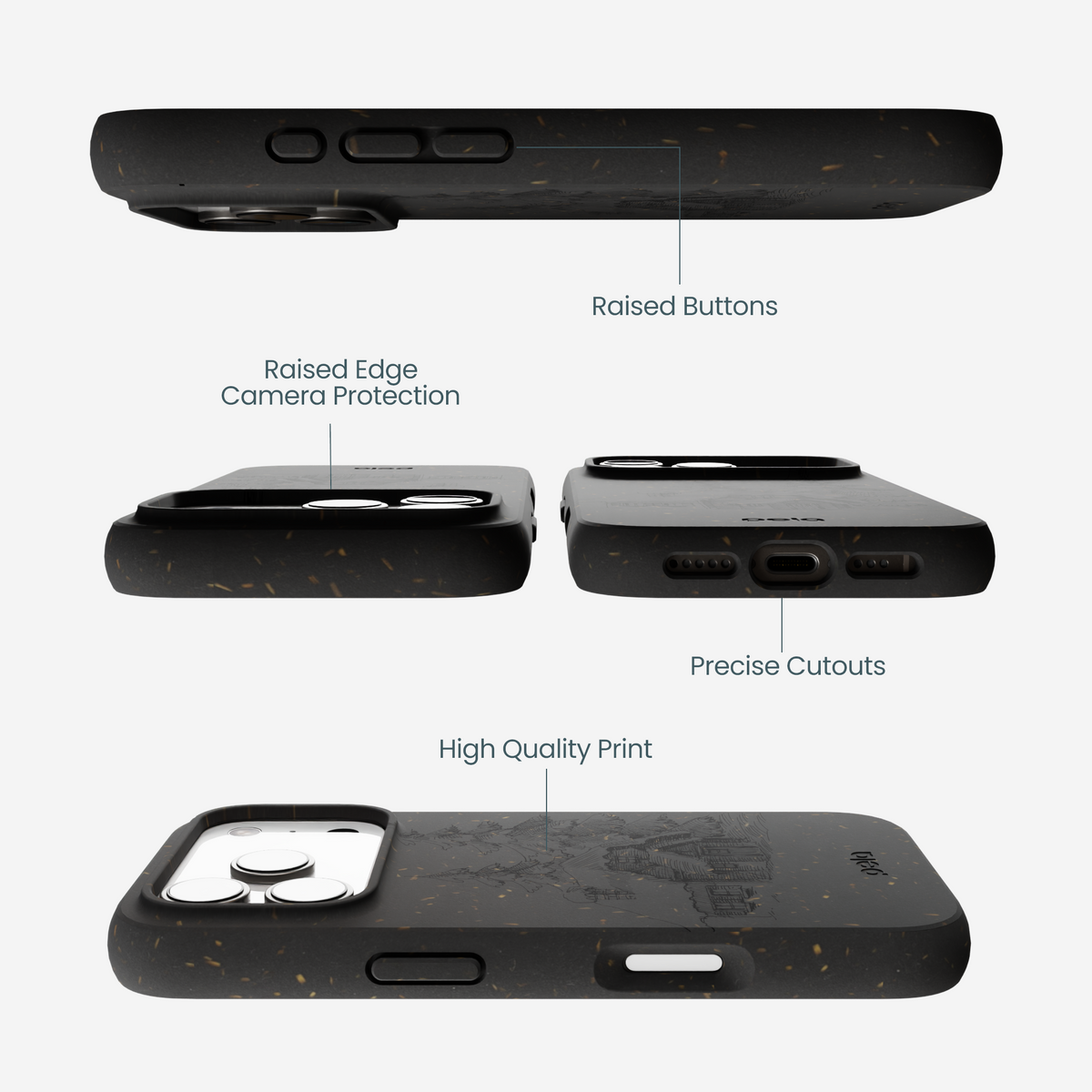 Black Lone Cabin iPhone 17 Pro Case