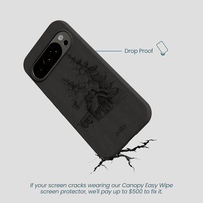 Black Lone Cabin Google Pixel 10/10 Pro Case