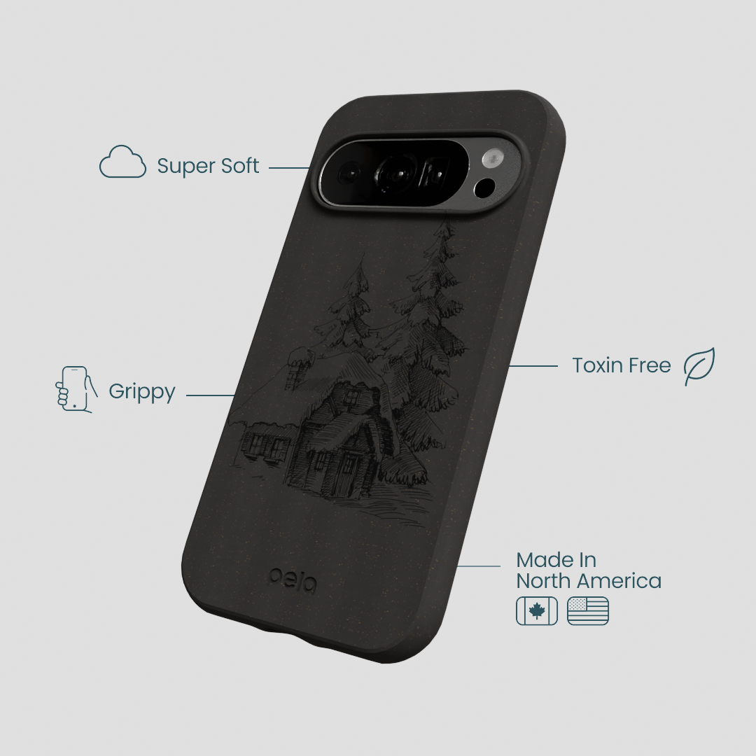 Black Lone Cabin Google Pixel 10/10 Pro Case