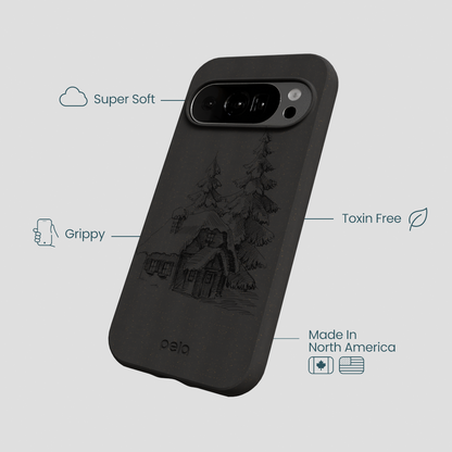 Black Lone Cabin Google Pixel 10/10 Pro Case