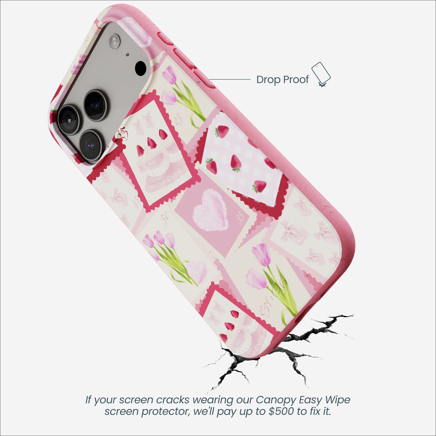 Bubblegum Pink Love Letters iPhone 17 Pro Max Case