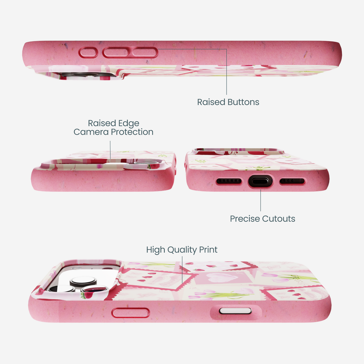 Bubblegum Pink Love Letters iPhone 17 Pro Max Case