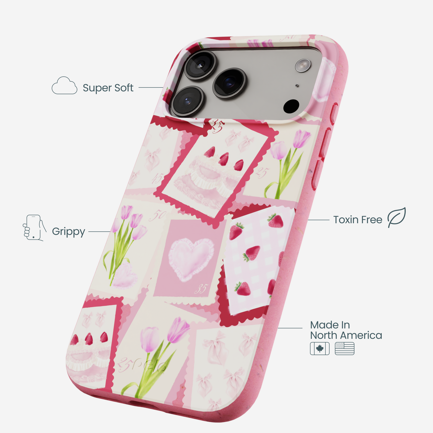 Bubblegum Pink Love Letters iPhone 17 Pro Max Case