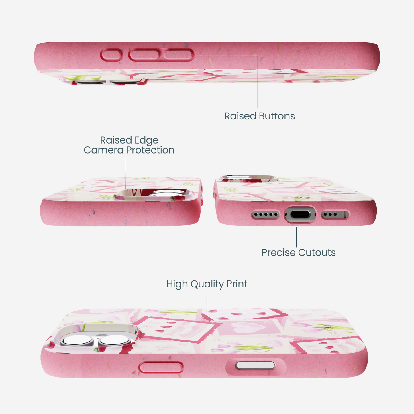 Bubblegum Pink Love Letters iPhone 17 Case
