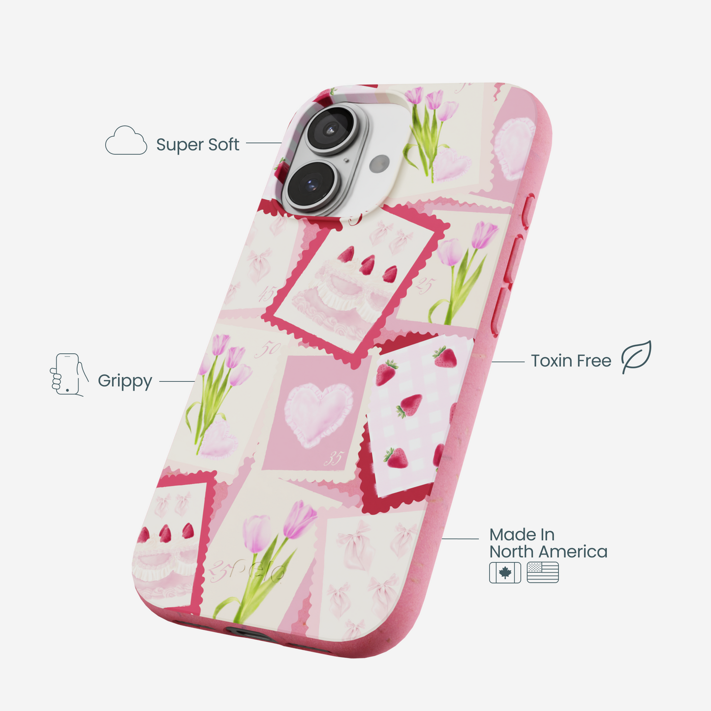 Bubblegum Pink Love Letters iPhone 17 Case