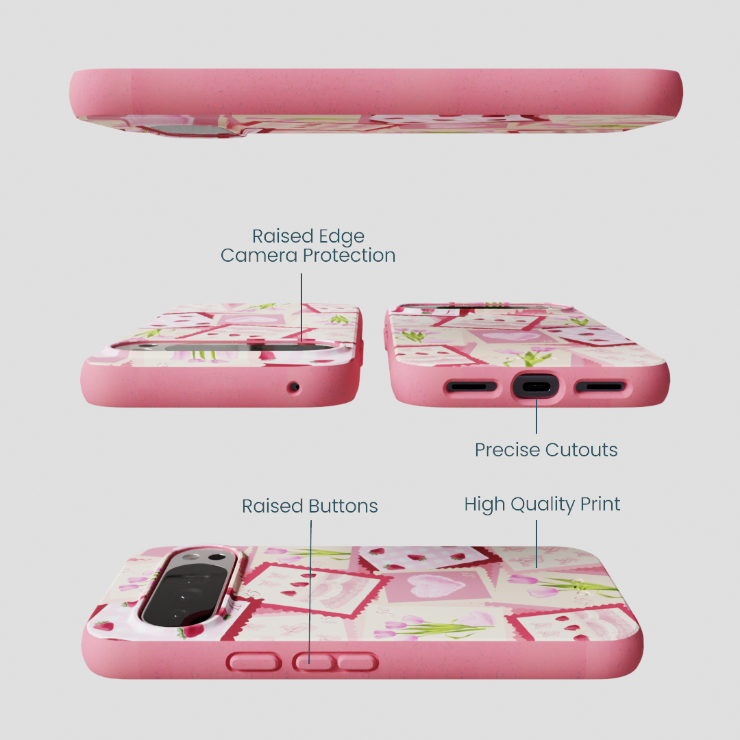 Bubblegum Pink Love Letters Google Pixel 10 Pro XL Case
