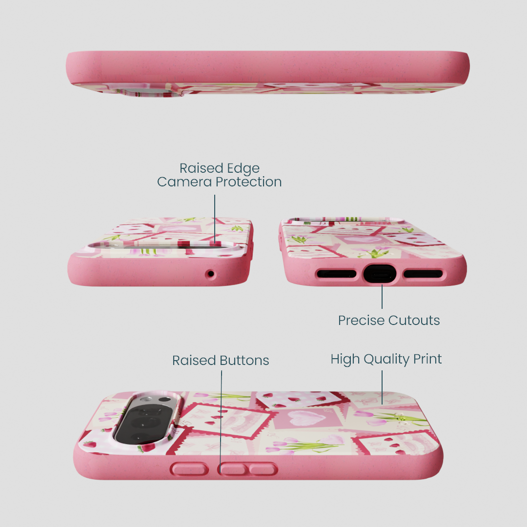 Bubblegum Pink Love Letters Google Pixel 10/10 Pro Case