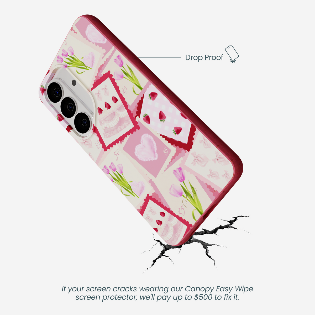 Bubblegum Pink Love Letters Samsung Galaxy S26 Case