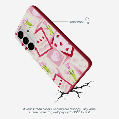 Bubblegum Pink Love Letters Samsung Galaxy S26 Case