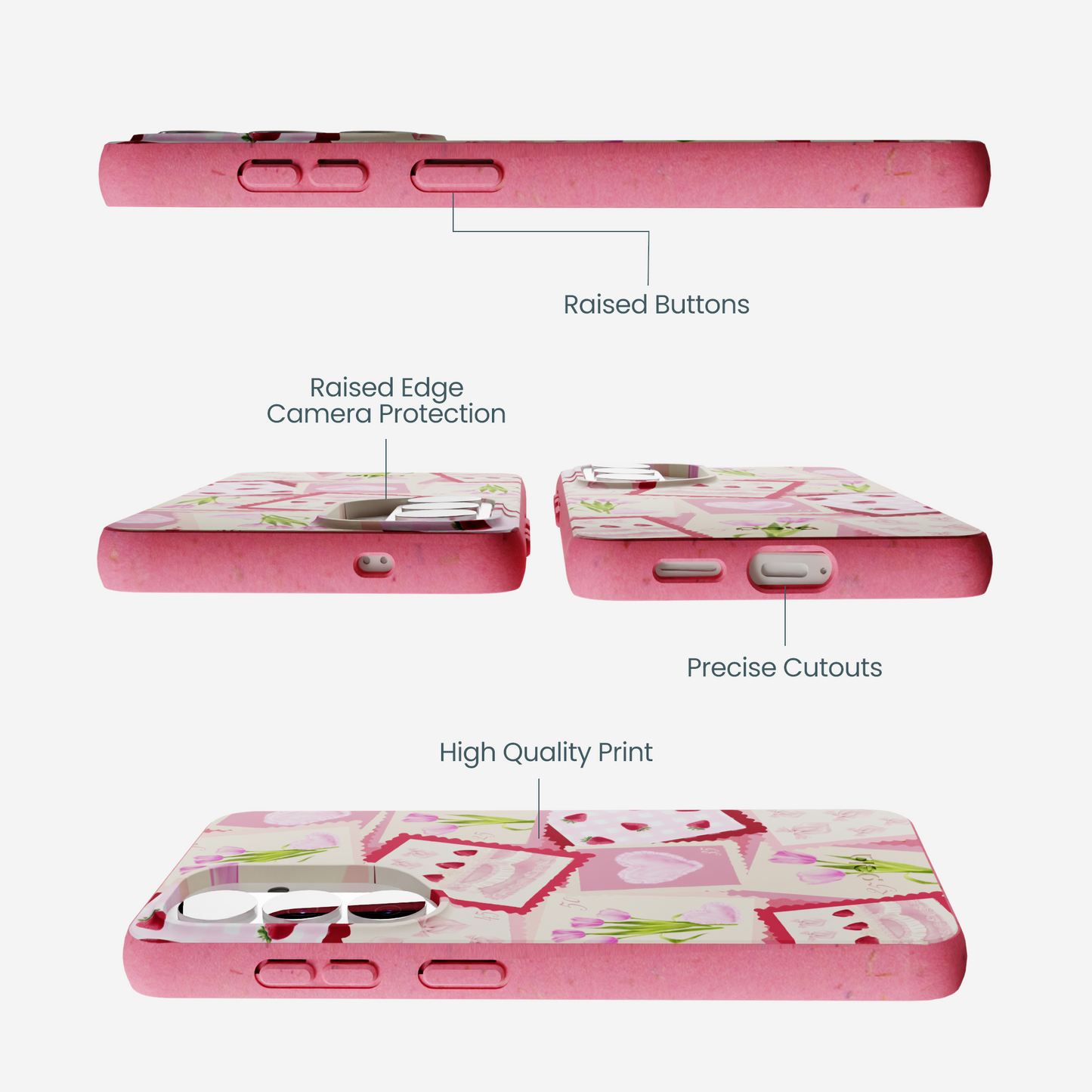 Bubblegum Pink Love Letters Samsung Galaxy S26 Case