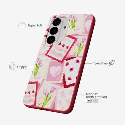 Bubblegum Pink Love Letters Samsung Galaxy S26 Case