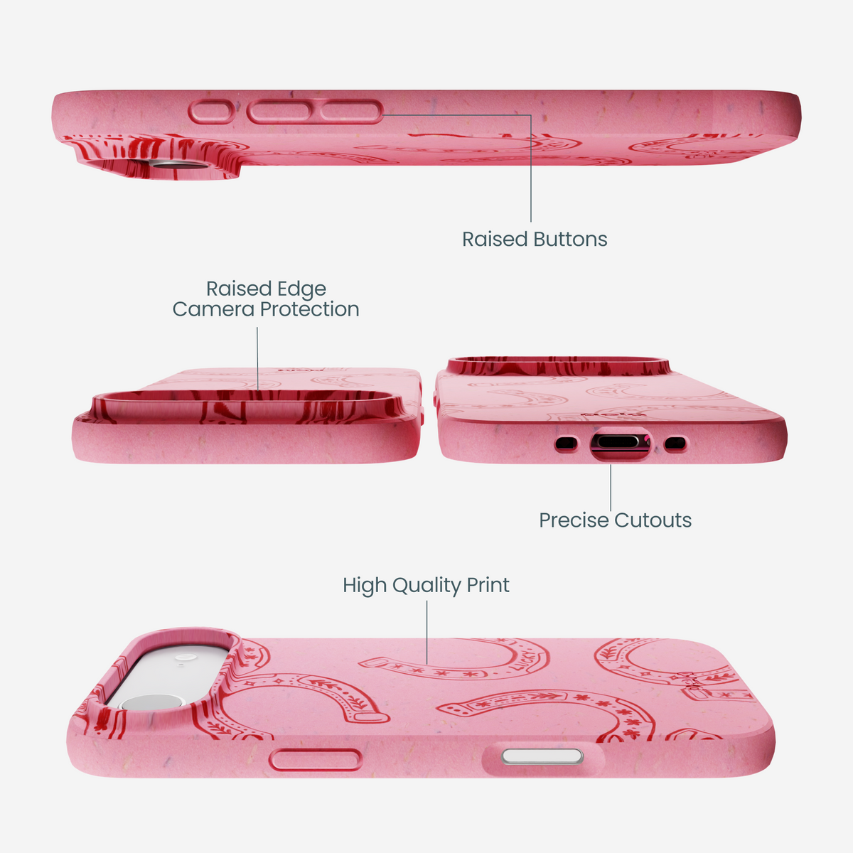 Bubblegum Pink Lucky Horseshoe iPhone Air Case