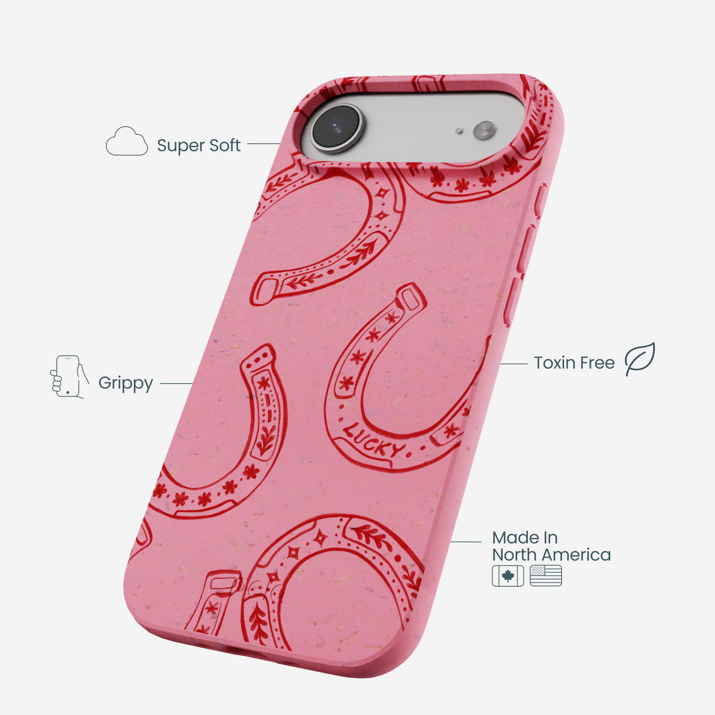 Bubblegum Pink Lucky Horseshoe iPhone Air Case