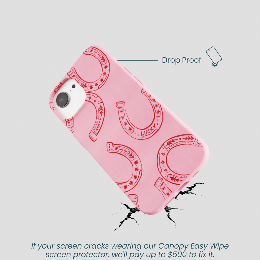 Bubblegum Pink Lucky Horseshoe iPhone 16e/17e Case