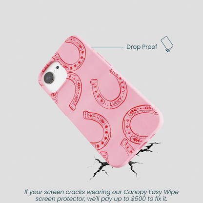 Bubblegum Pink Lucky Horseshoe iPhone 16e/17e Case