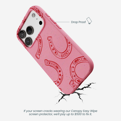 Bubblegum Pink Lucky Horseshoe iPhone 17 Pro Case