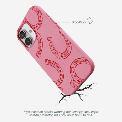 Bubblegum Pink Lucky Horseshoe iPhone 17 Case